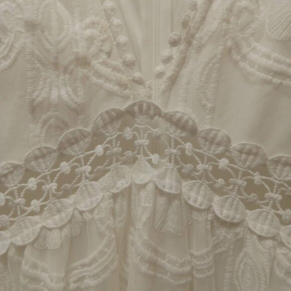 White Lace Maxi Dress - Picture 5 of 6